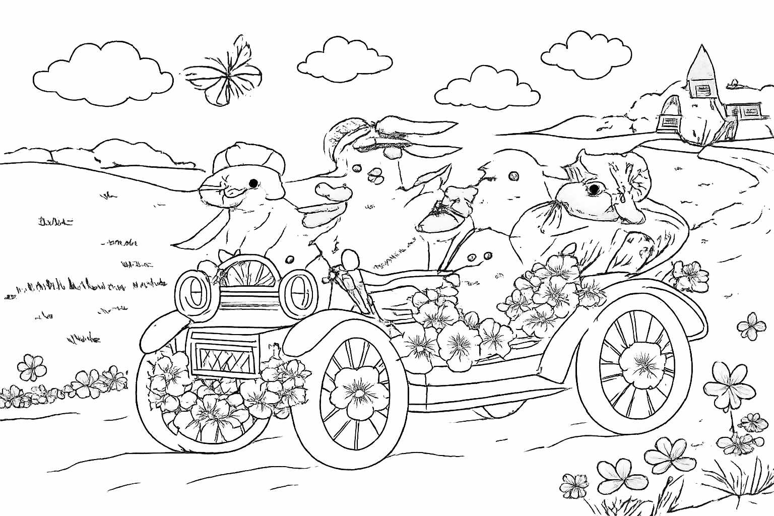 Pasen kuikens coloring page - Variant 7