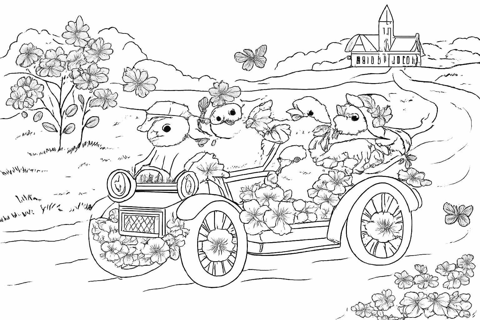 Pasen kuikens coloring page - Variant 10