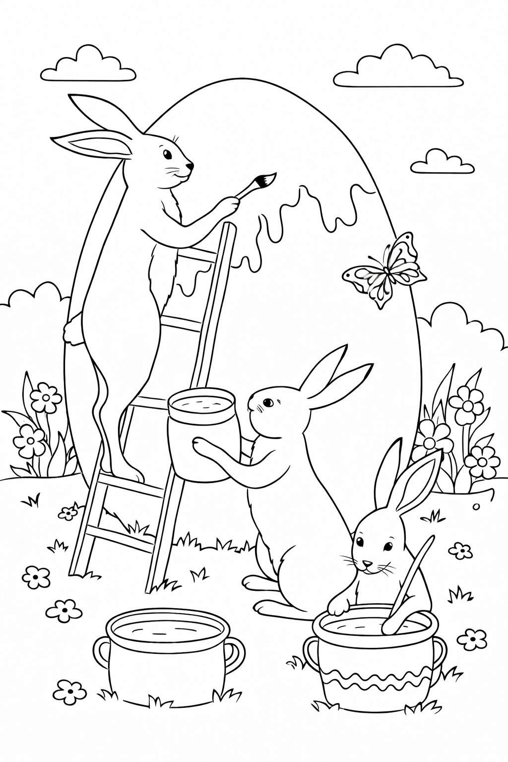 Paas Haas coloring page - Variant 1
