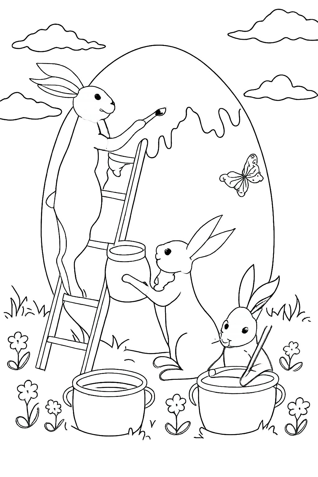 Paas Haas coloring page - Variant 3