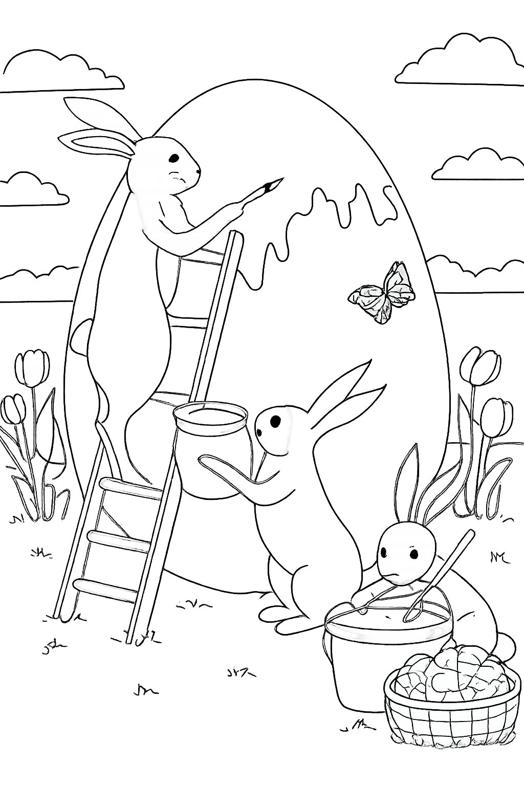 Paas Haas coloring page - Variant 4