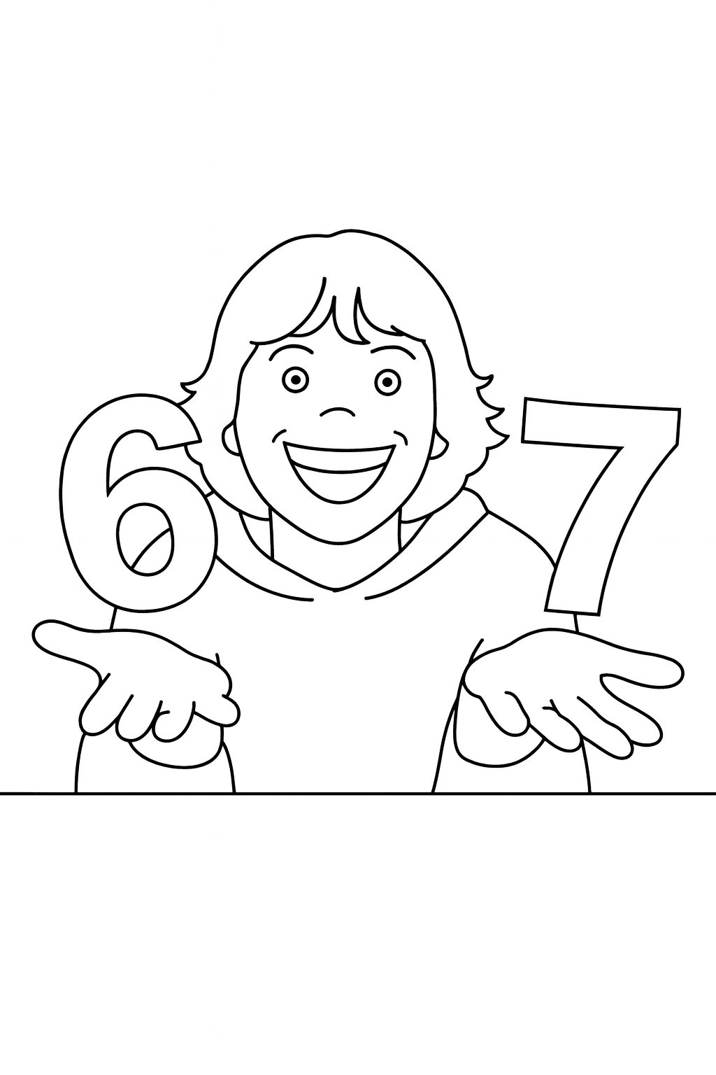 6 7 Coloring page