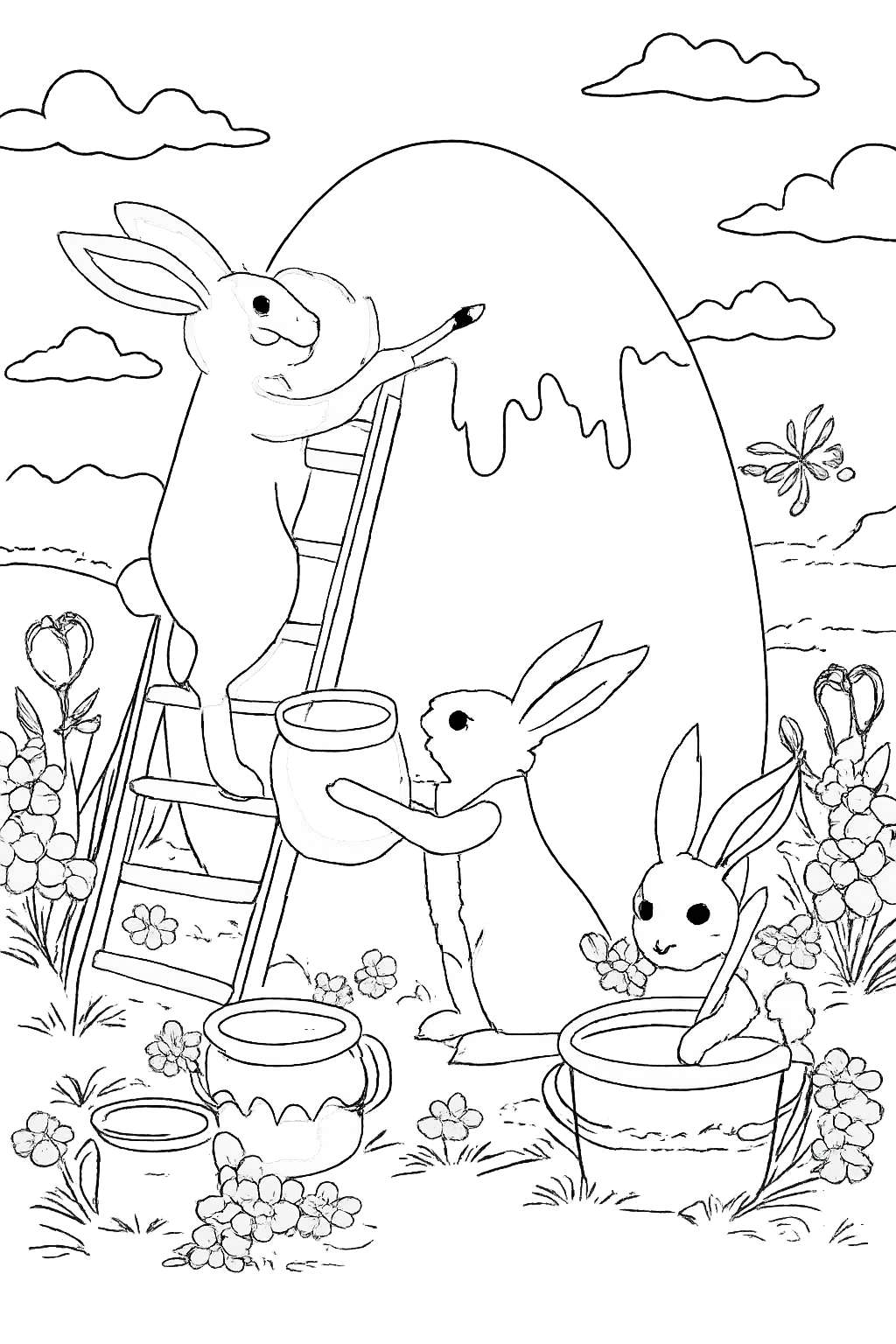 Paas Haas coloring page - Variant 9