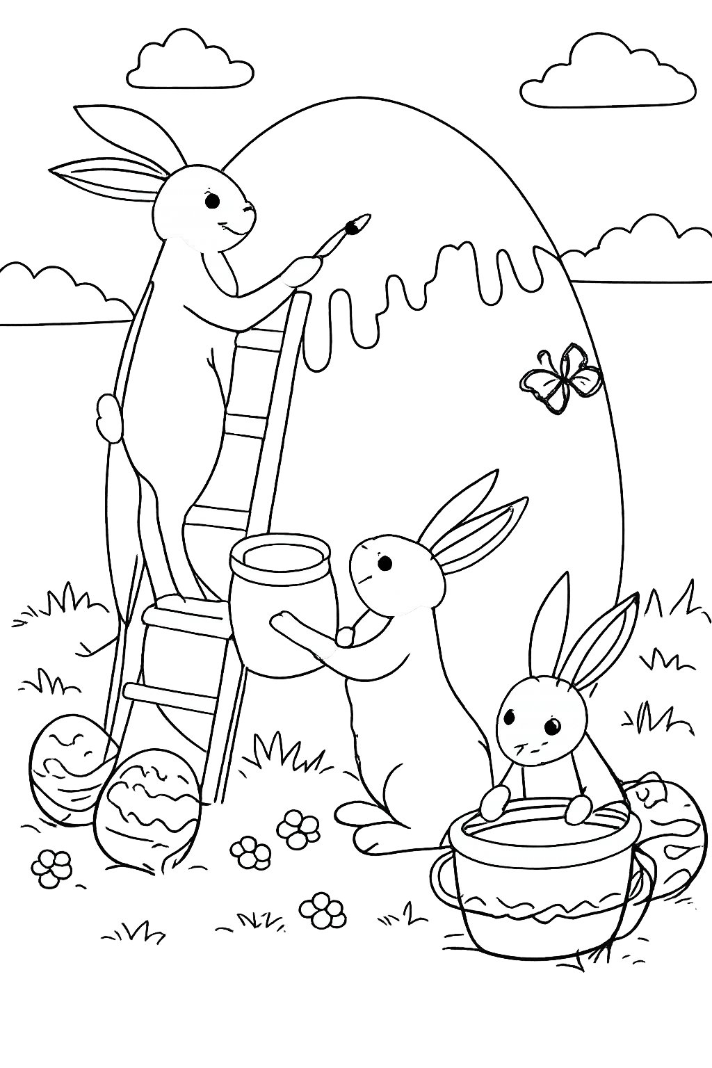 Paas Haas coloring page - Variant 11