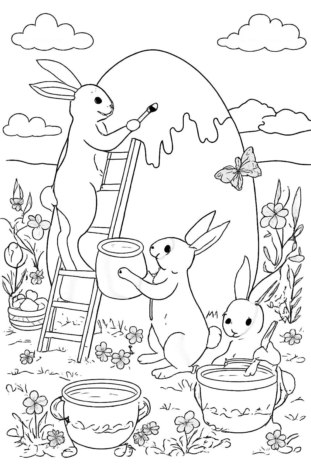 Paas Haas coloring page - Variant 12