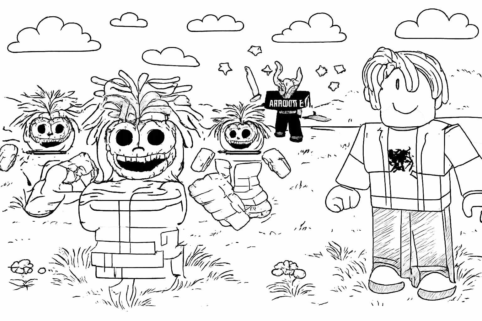 Steal a Brainrot Roblox kleurplaat - Variant 5