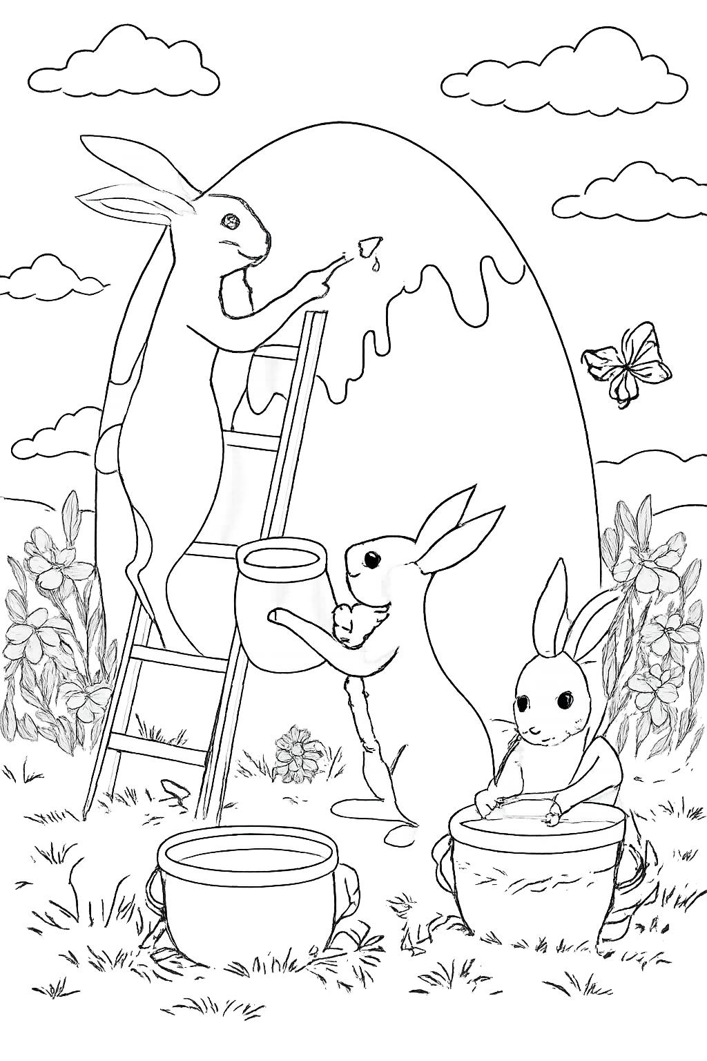 Paas Haas coloring page - Variant 5