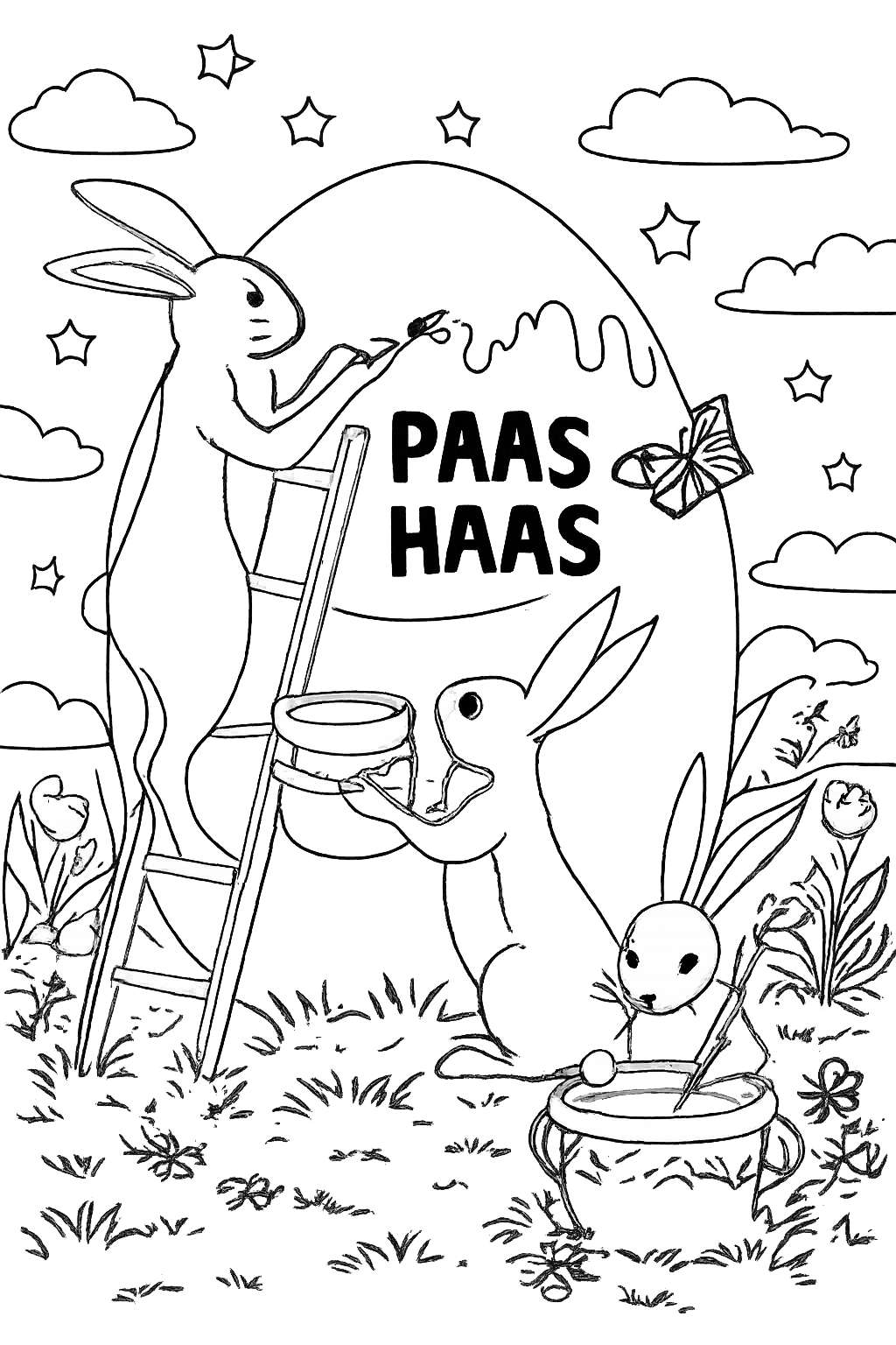 Paas Haas coloring page - Variant 6