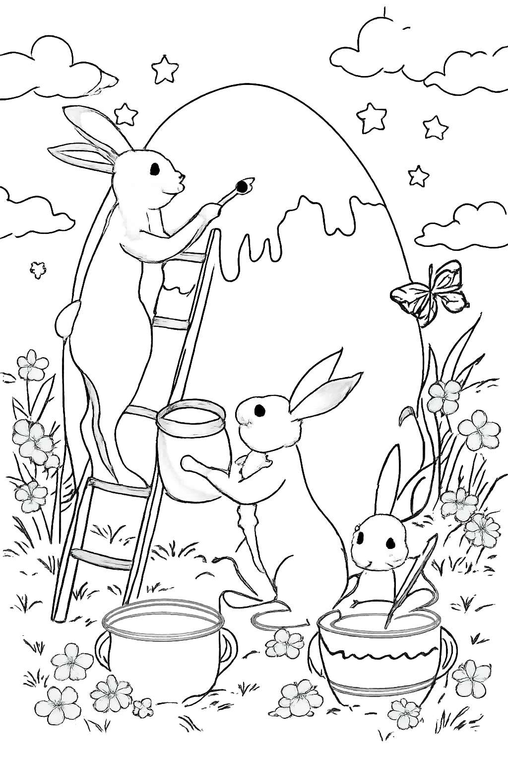 Paas Haas coloring page - Variant 7