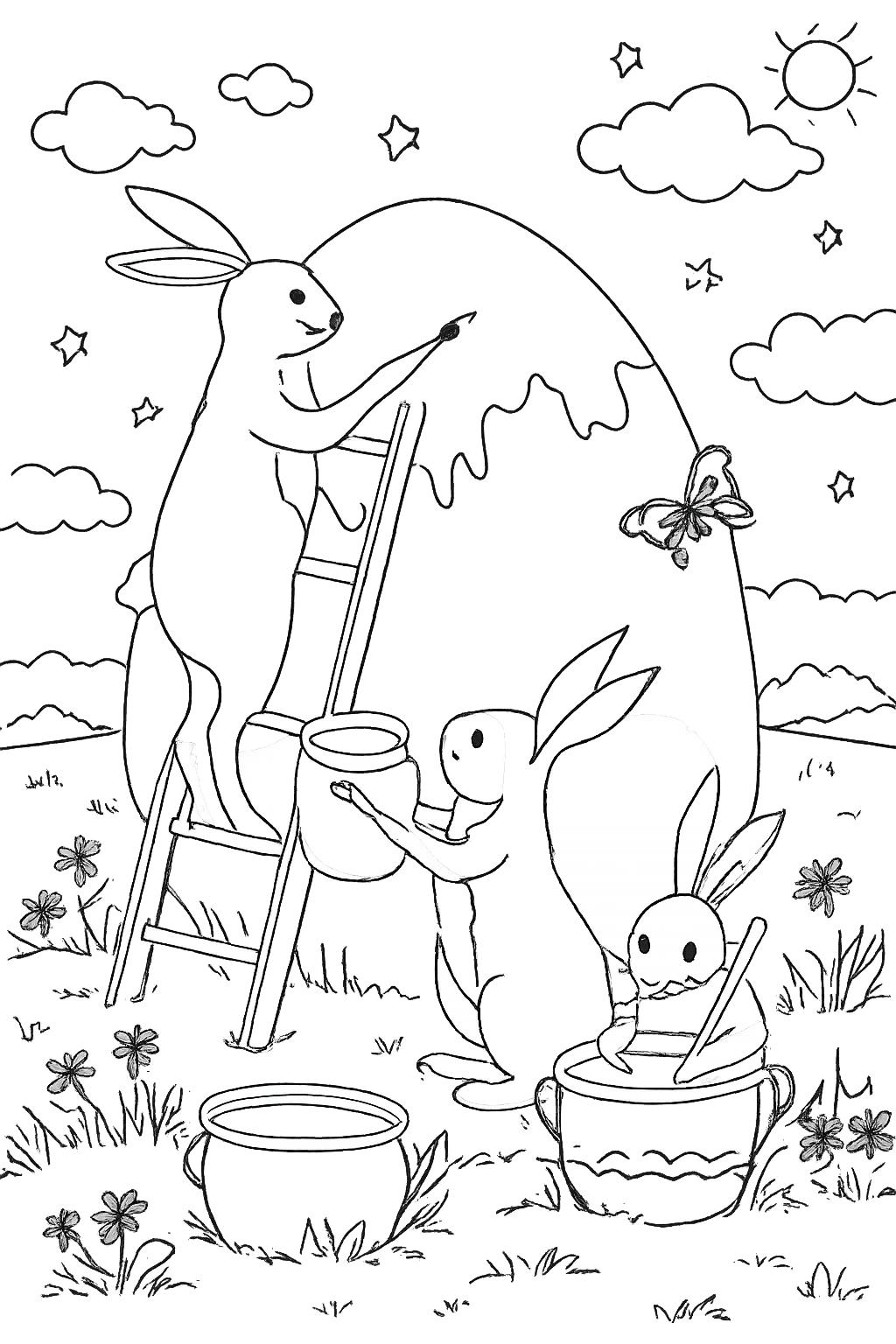 Paas Haas coloring page - Variant 8