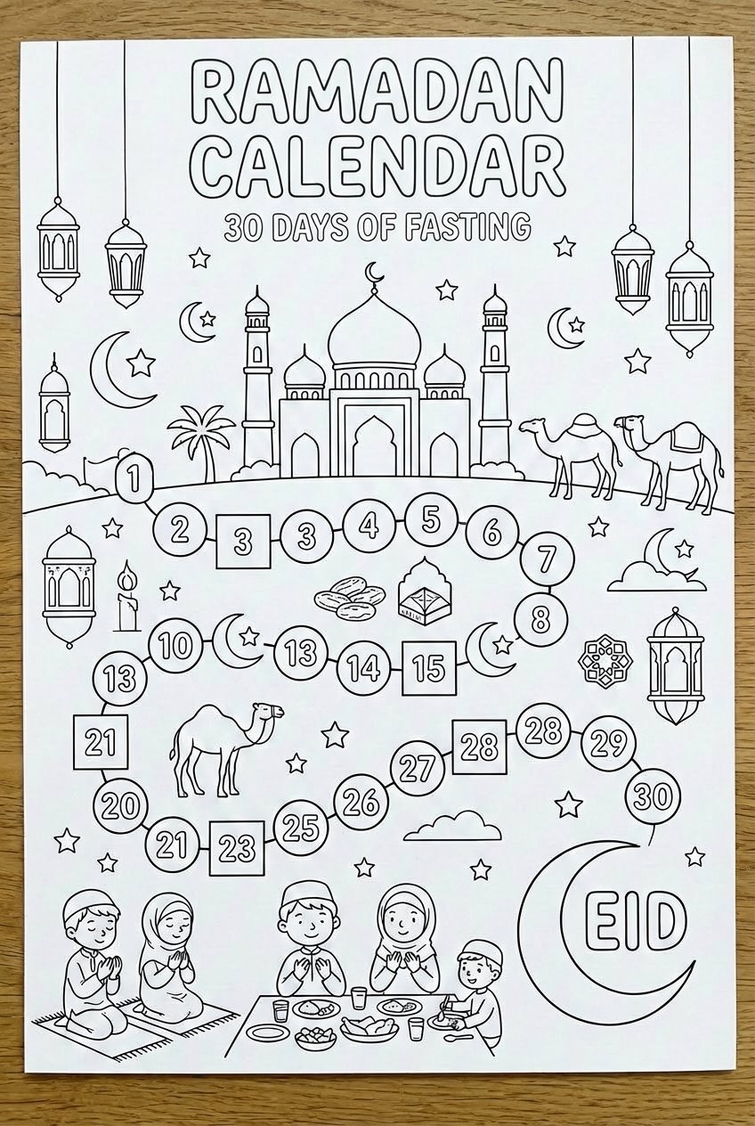 Ramadan Kalander coloring page - Variant 4