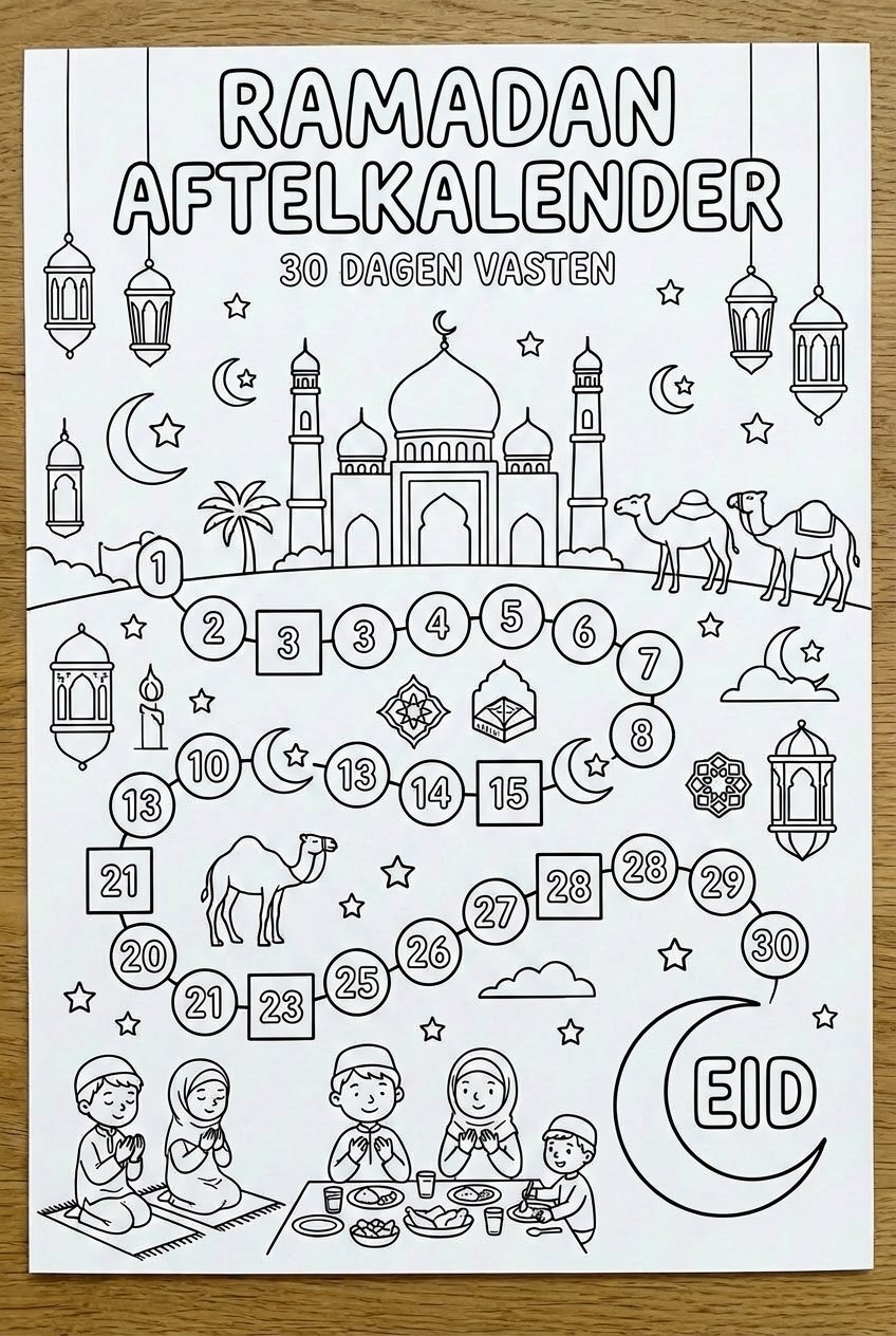 Ramadan Kalander coloring page - Variant 6