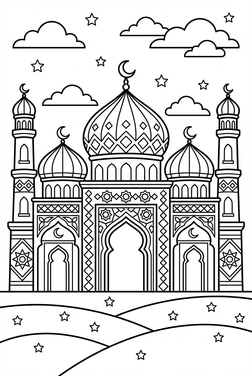 Ramadan kalender coloring page - Variant 11