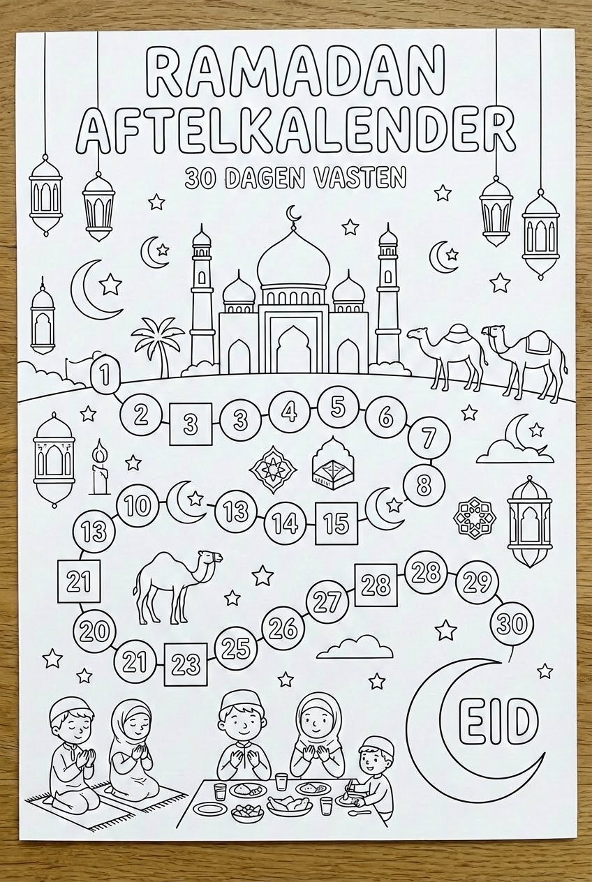 Ramadan Kalander coloring page - Variant 9