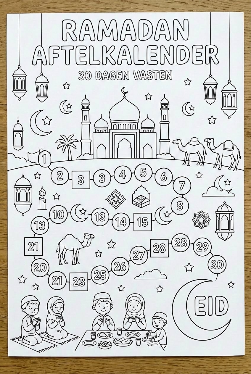 Ramadan Kalander coloring page - Variant 3