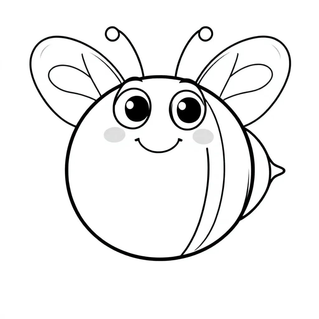 bij kleurplaat voor kinderen