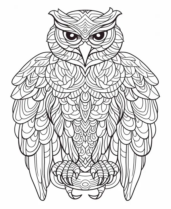 Aigle Style Mandala coloring page for children
