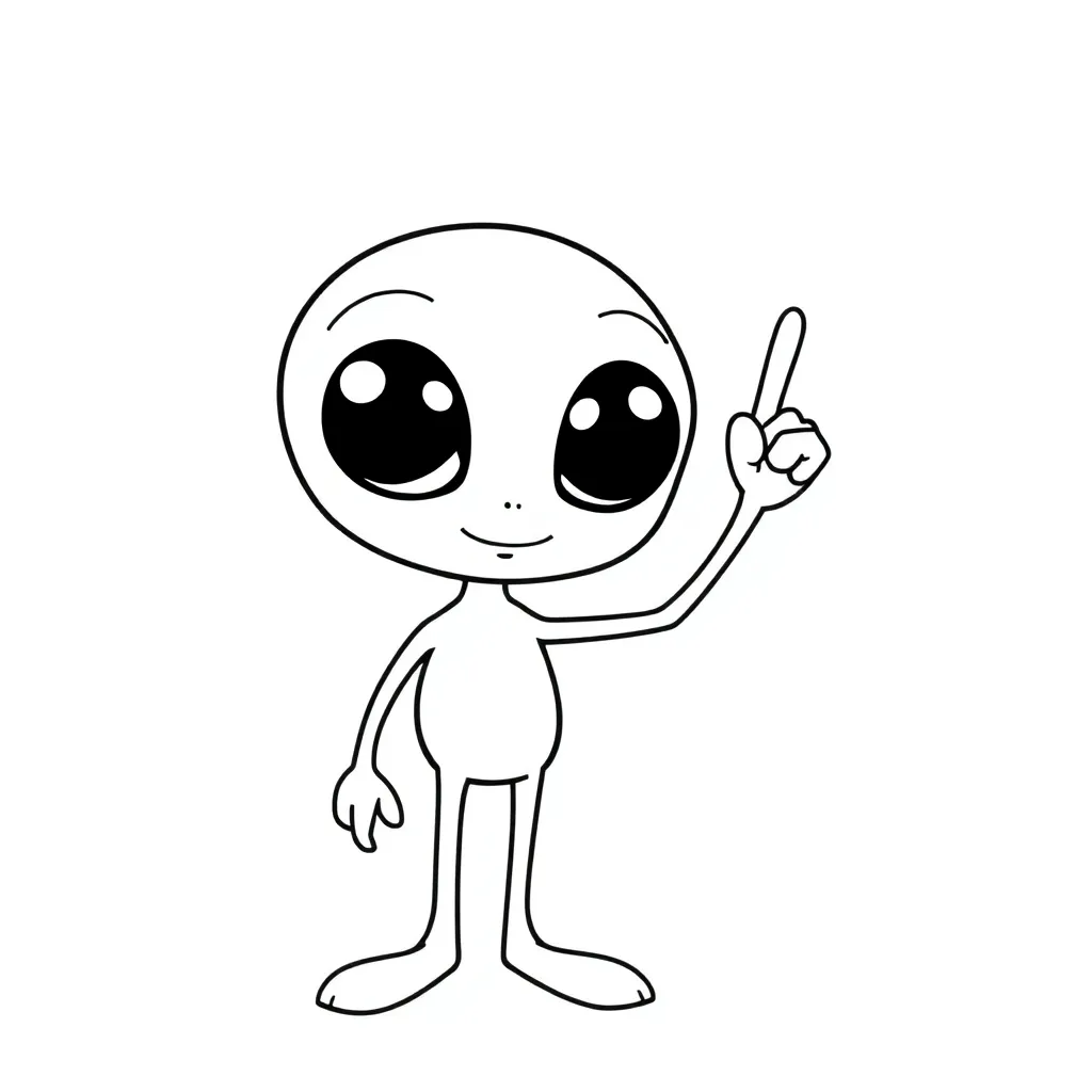 Aliens Kleurplaten coloring page for children