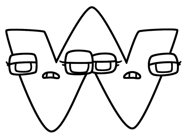 Alphabet Lore Letra W coloring page for children