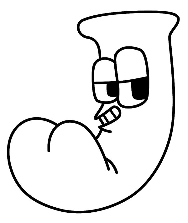 Alphabet Lore Letter J coloring page for children