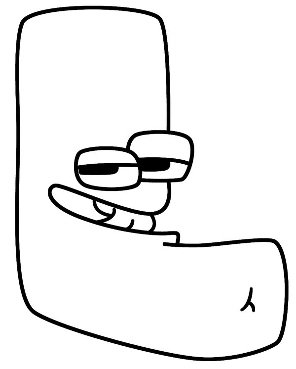 Alphabet Lore Letter L coloring page for children