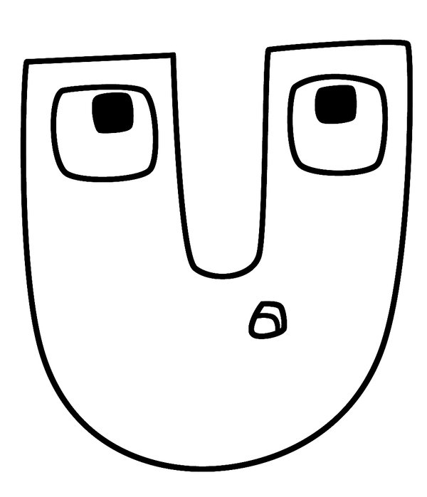 Alphabet Lore Letter U coloring page for children