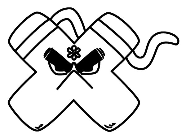 Alphabet Lore Letter X coloring page for children