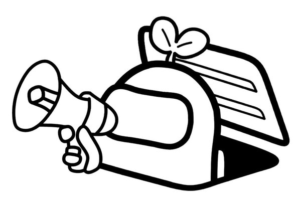Among Us Altavoz coloring page for children
