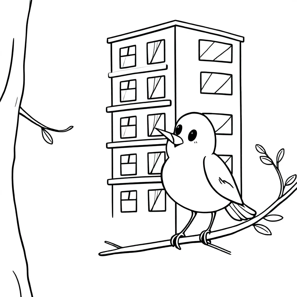 Apt Apt Song coloring page for children