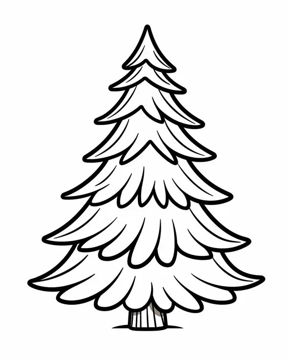 Arbre De Noel Sans Decoration coloring page for children