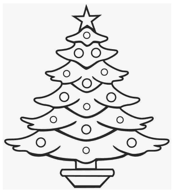 Arbre De Noel Simple coloring page for children