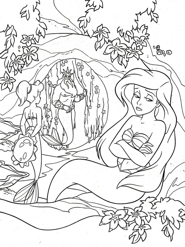 Ariel el Triste coloring page for children