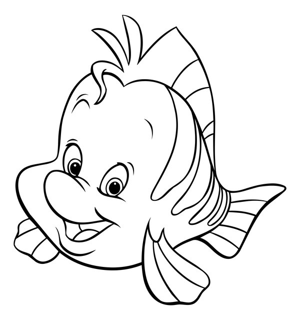 Ariel Platija Feliz coloring page for children