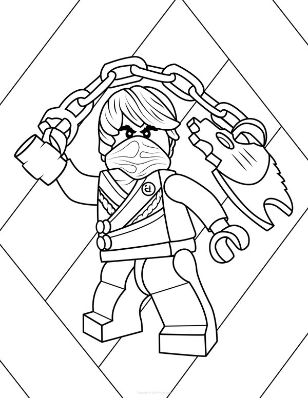 Arme à chaîne Ninjago coloring page for children