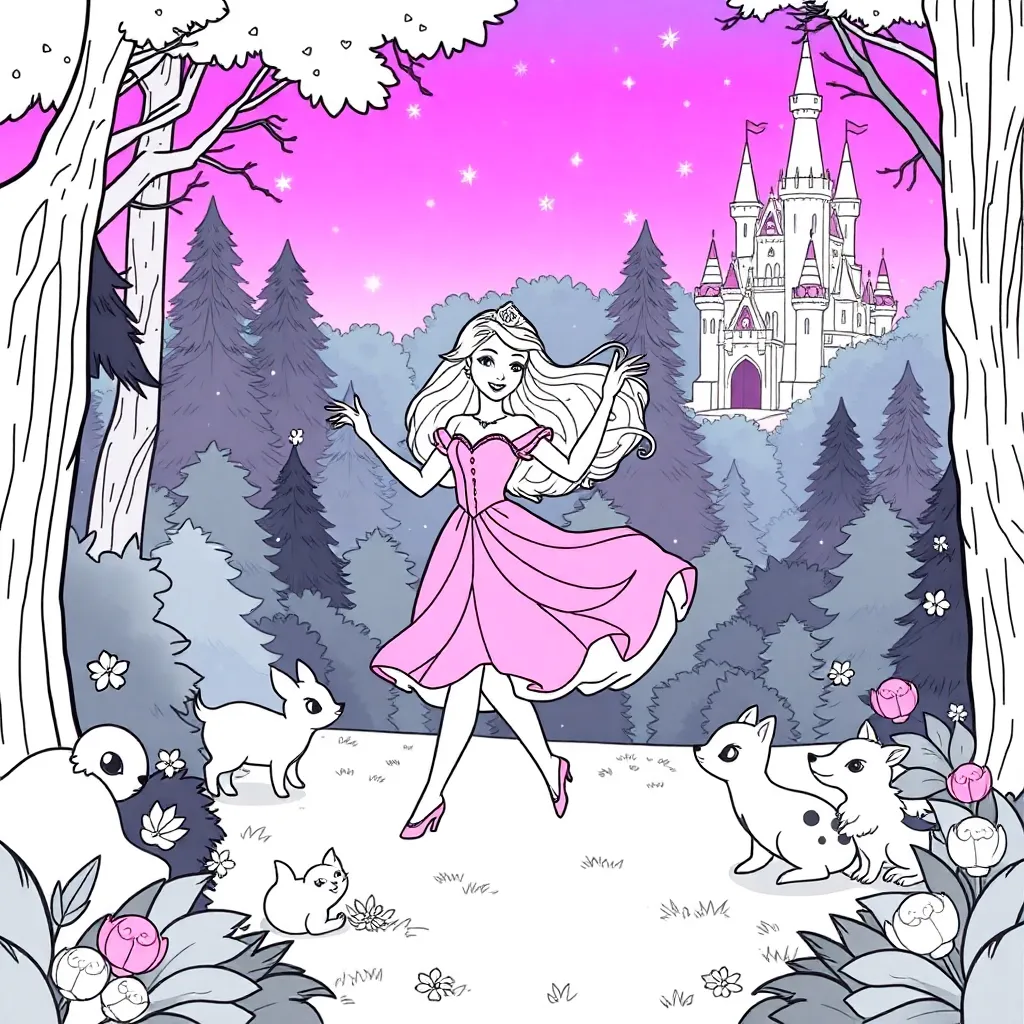 Aurora Noorderlicht Nachtelijke Lucht Natuurfenomeen coloring page for children