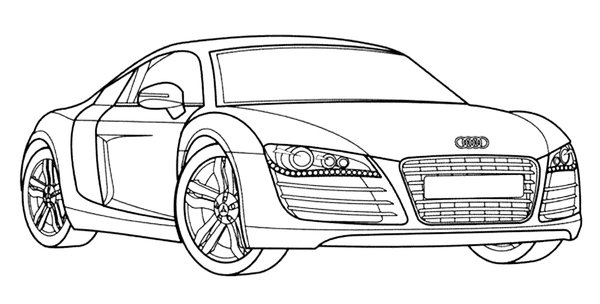 Auto Audi TT coloring page for children