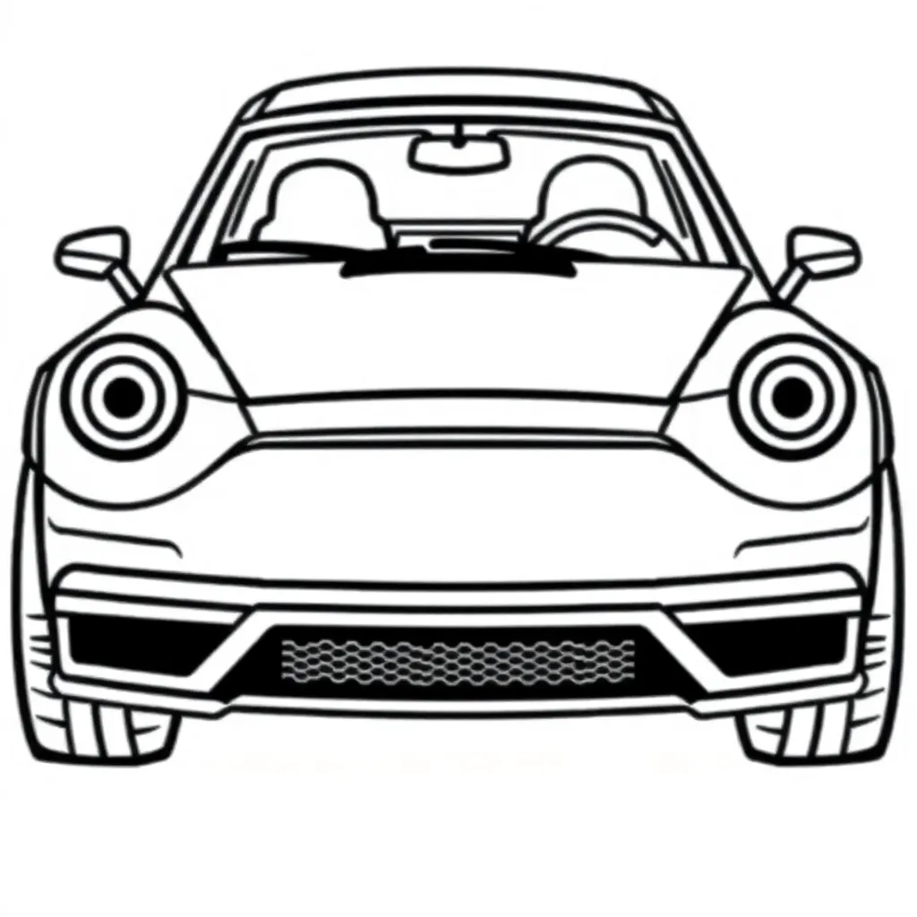 Free Car Racing Car Kids Vehicle Sports Coloring Page