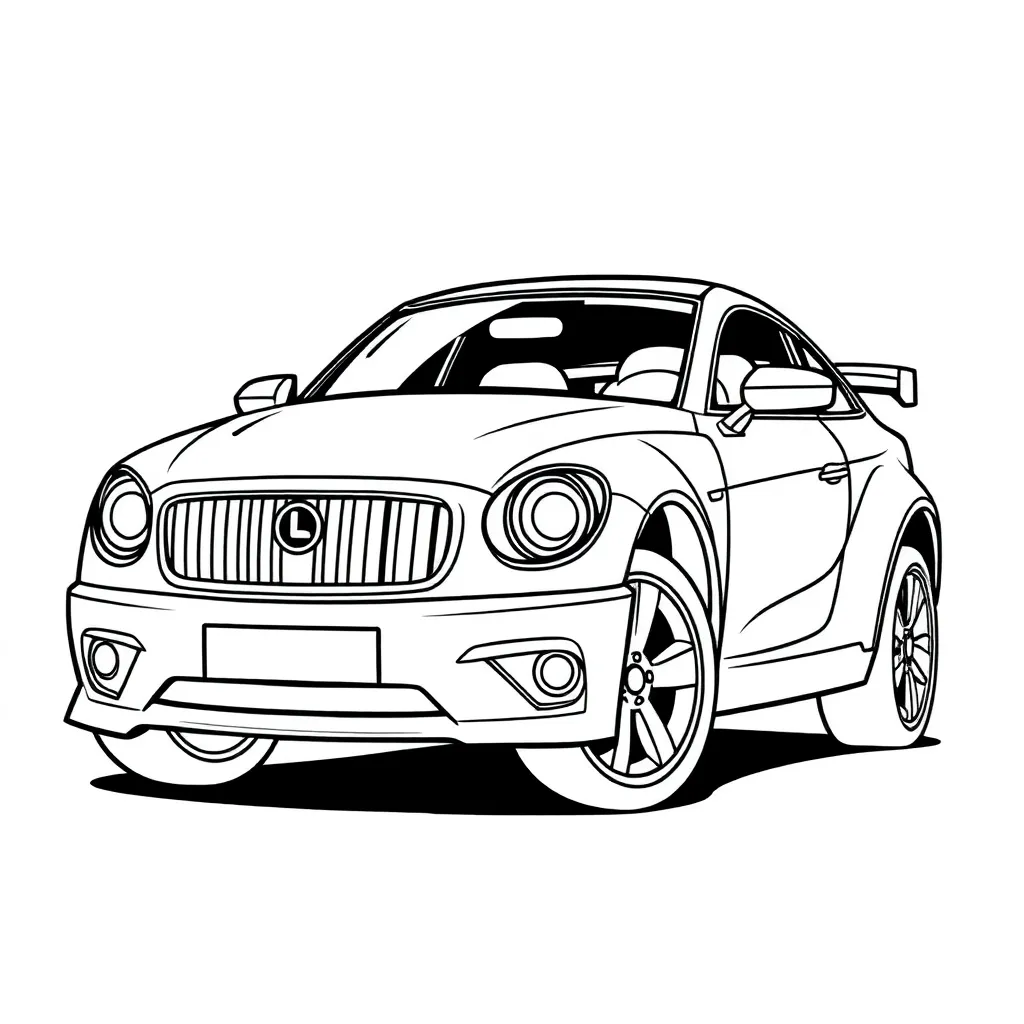 Auto Voertuig Kinderen Tekenen Creatief coloring page for children