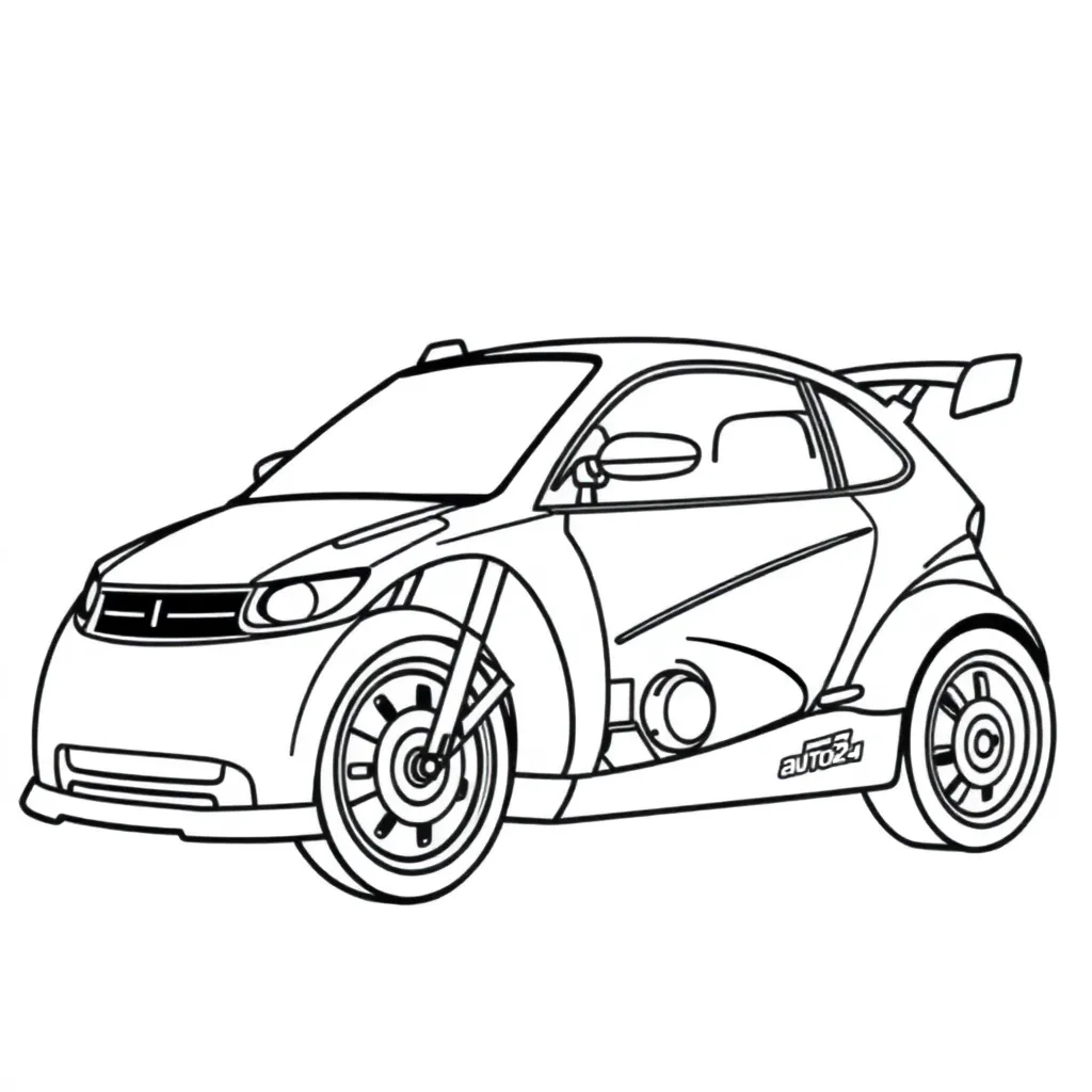 Auto Voertuig Transport Creatief Kinderen coloring page for children