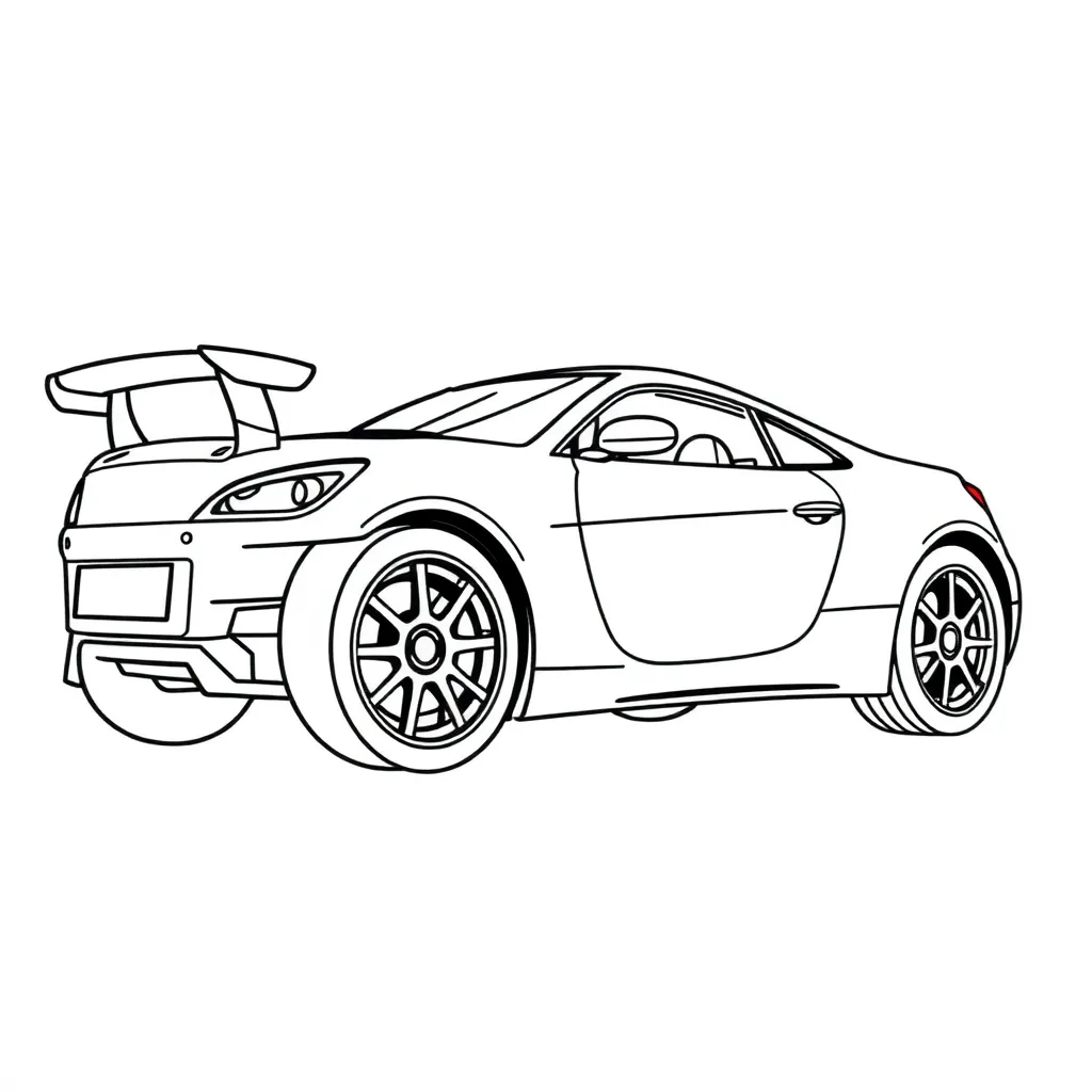 Auto Voertuig Transport Klassiek Sportief coloring page for children
