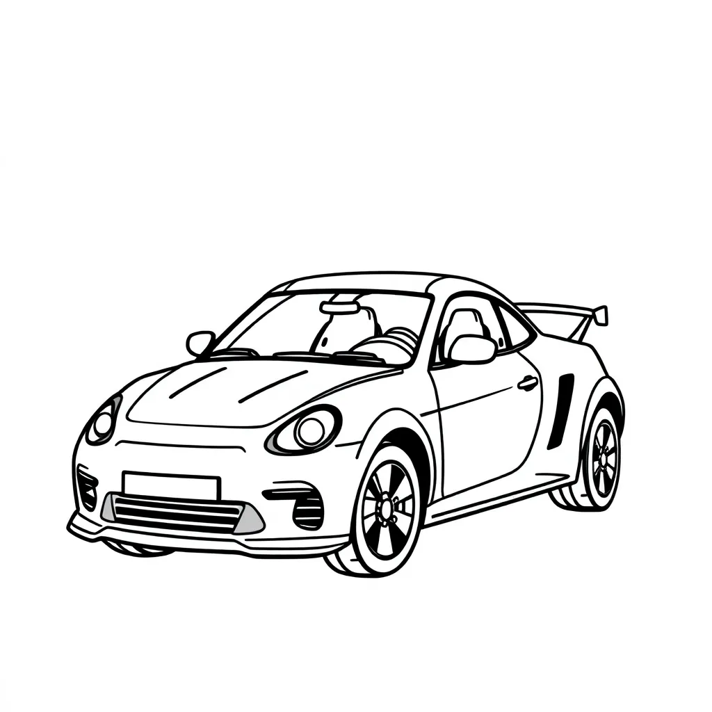 Auto Voertuig Transport Klassiek Sportief coloring page for children