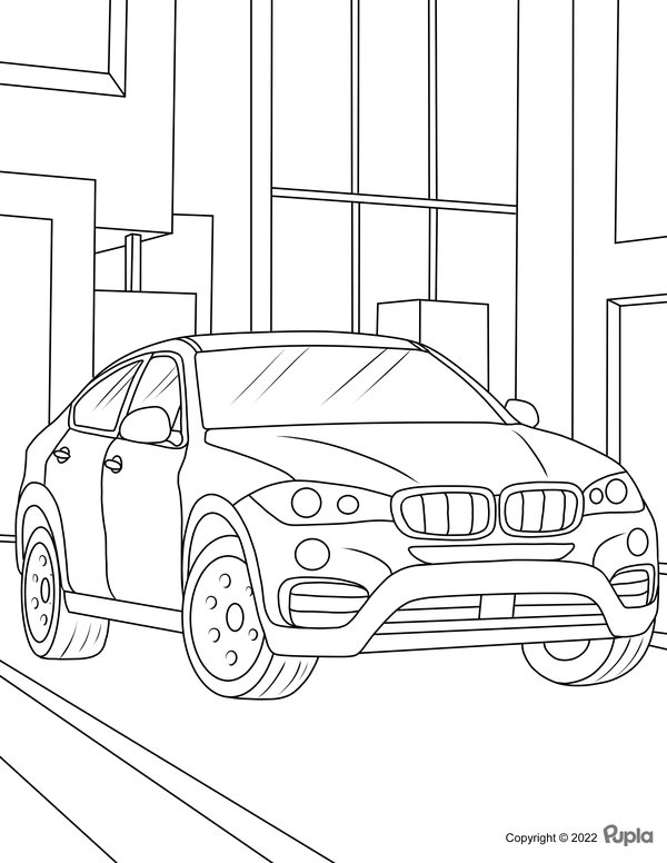 Coloring Page BMW Car