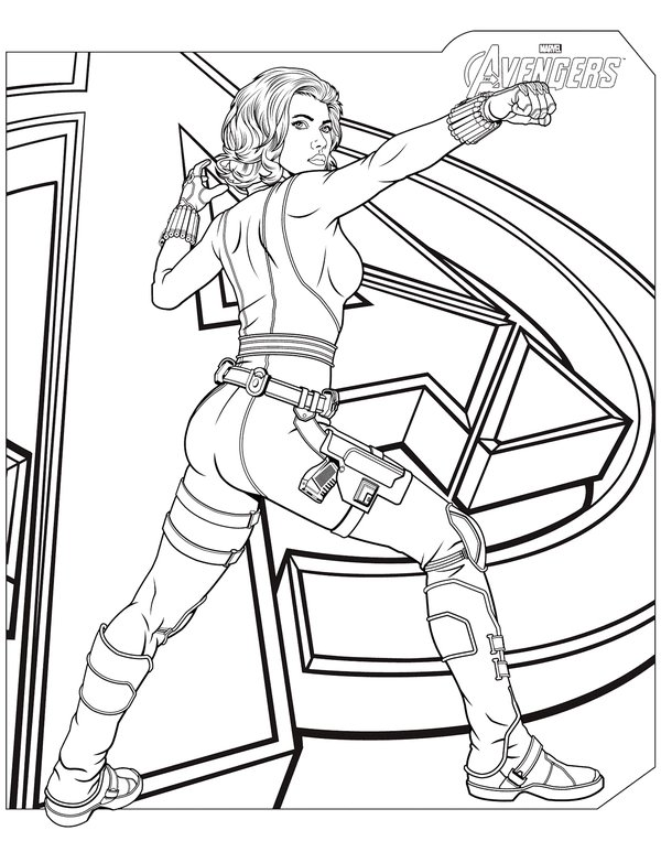 Avengers Black Widow coloring page for children