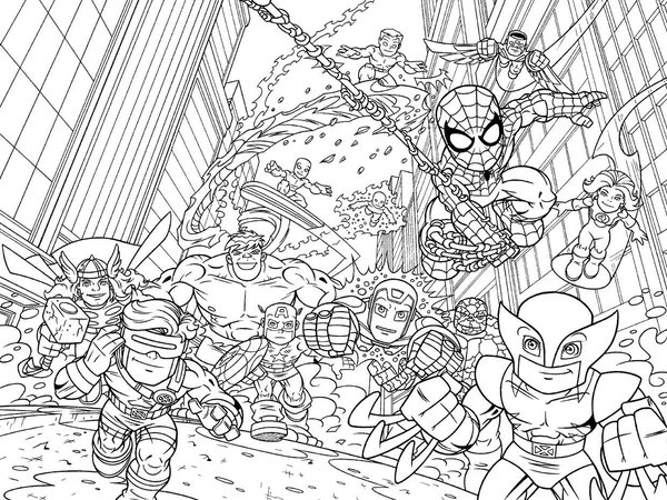 Avengers Jong coloring page for children