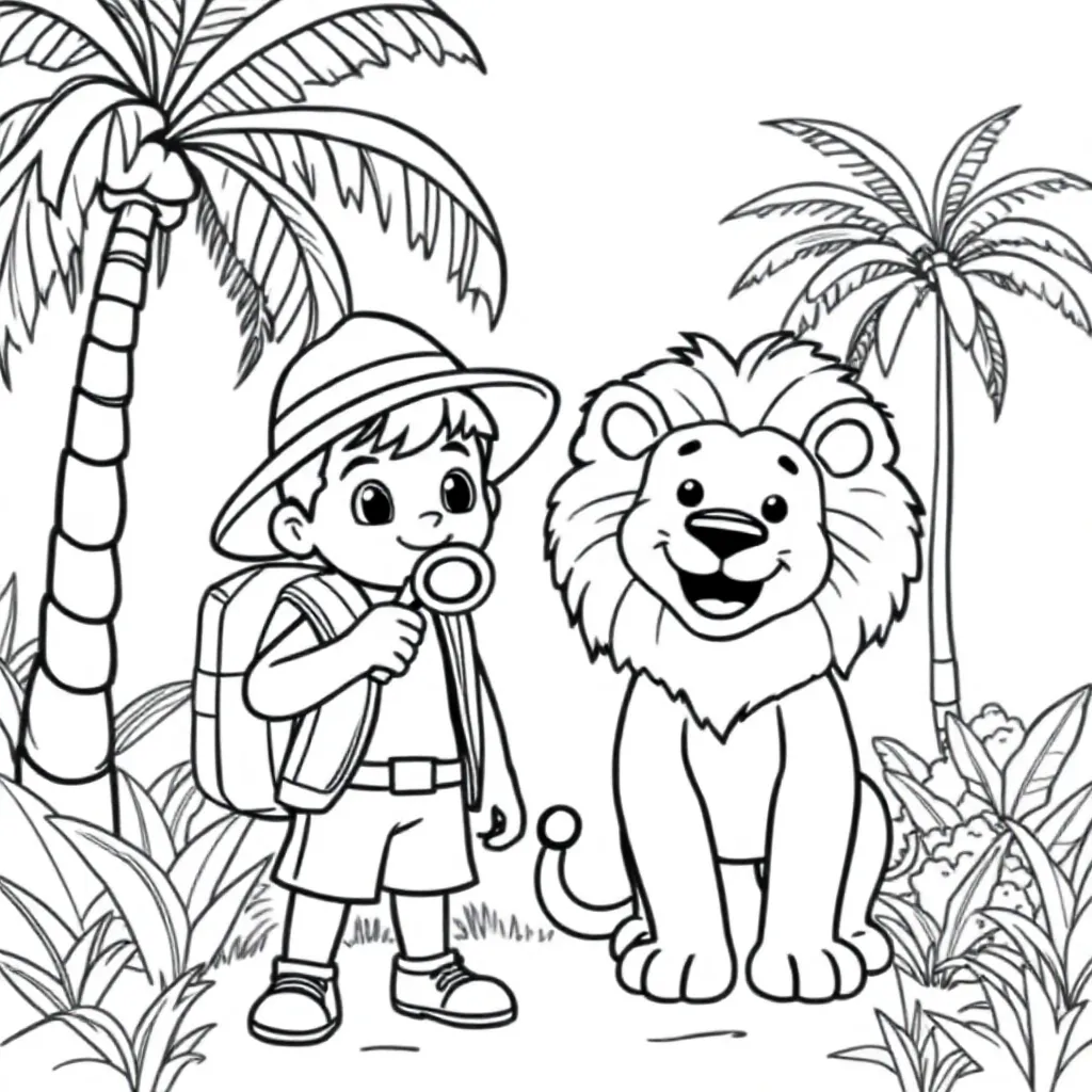 avontuur coloring page for children