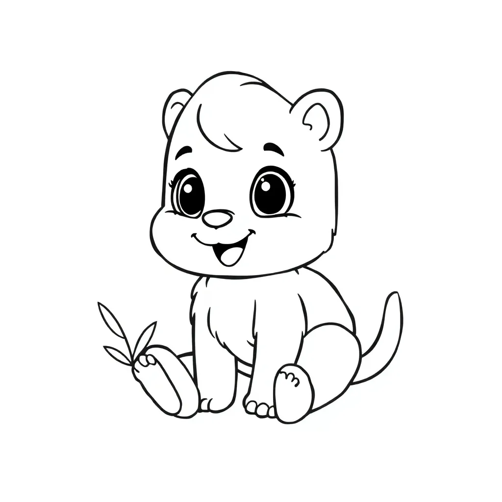 Baby Schattig Knuffel Pasgeboren Lief coloring page for children