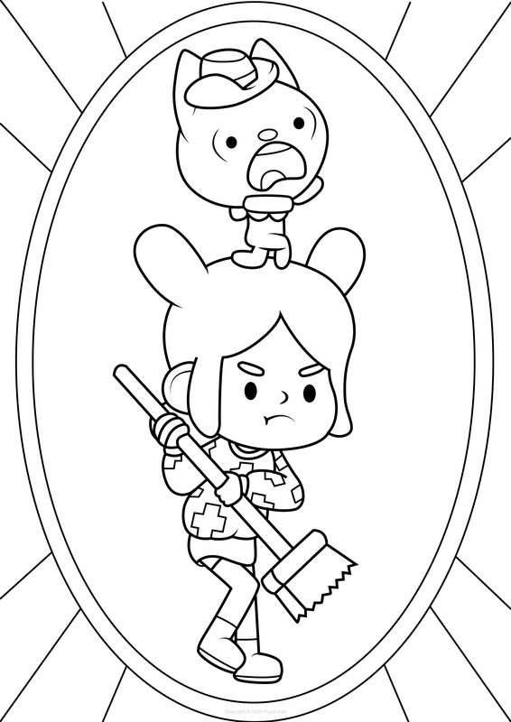 Balai Toca Boca coloring page for children