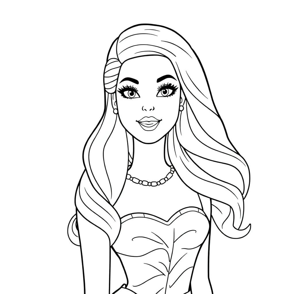 Barbie Mode Pop Creatief Tekenen coloring page for children