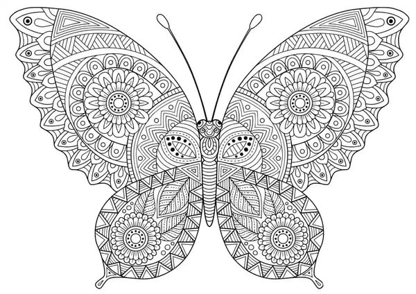 Beautiful Butterfly coloring page for children