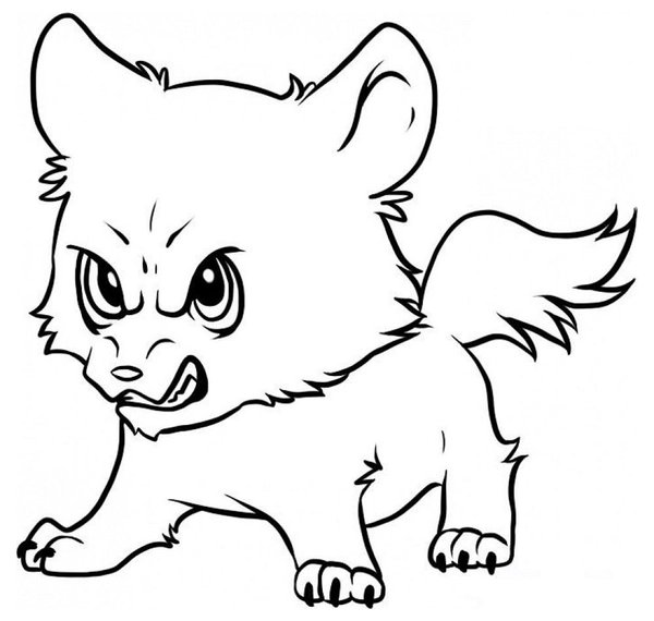 Bebe Loup En Colere coloring page for children